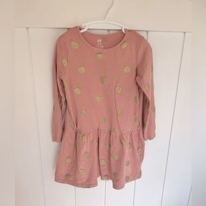 H&M pink and gold dress